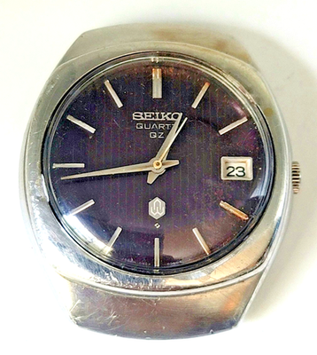 SB11A: Seiko QZ Quartz 0922-8050 Men's Watch Purple Dial 37mm