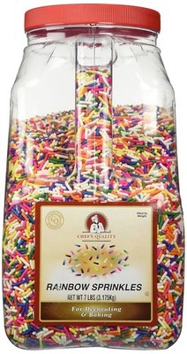 Chef's Quality - Rainbow Sprinkles for Toppings & Decor - 7 lb - Free Delivery