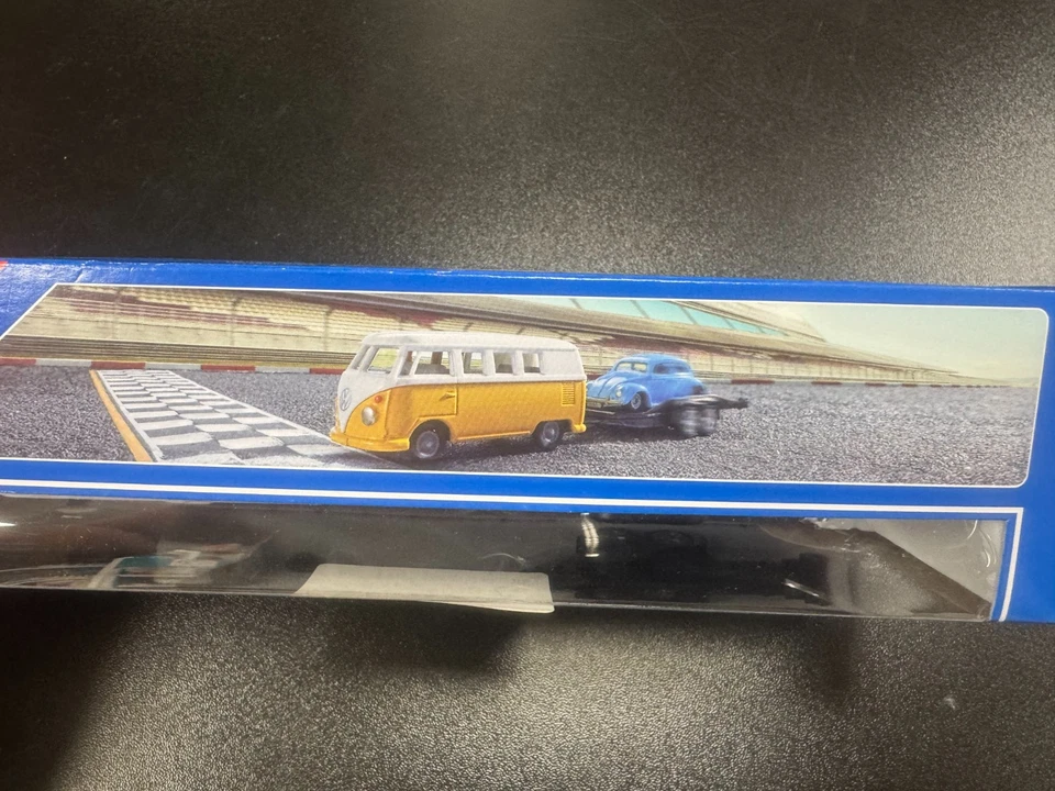 SIKU 2567- modellino 1:50- VW T1 CON RIMORCHIO E MAGGIOLINO AZZURRO - NUOVO - Immagine 4 di 4