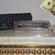 "THE CHROMONICA" MODEL 260 HOHNER Chromatic Harmonica w/ Original Case Vintage 