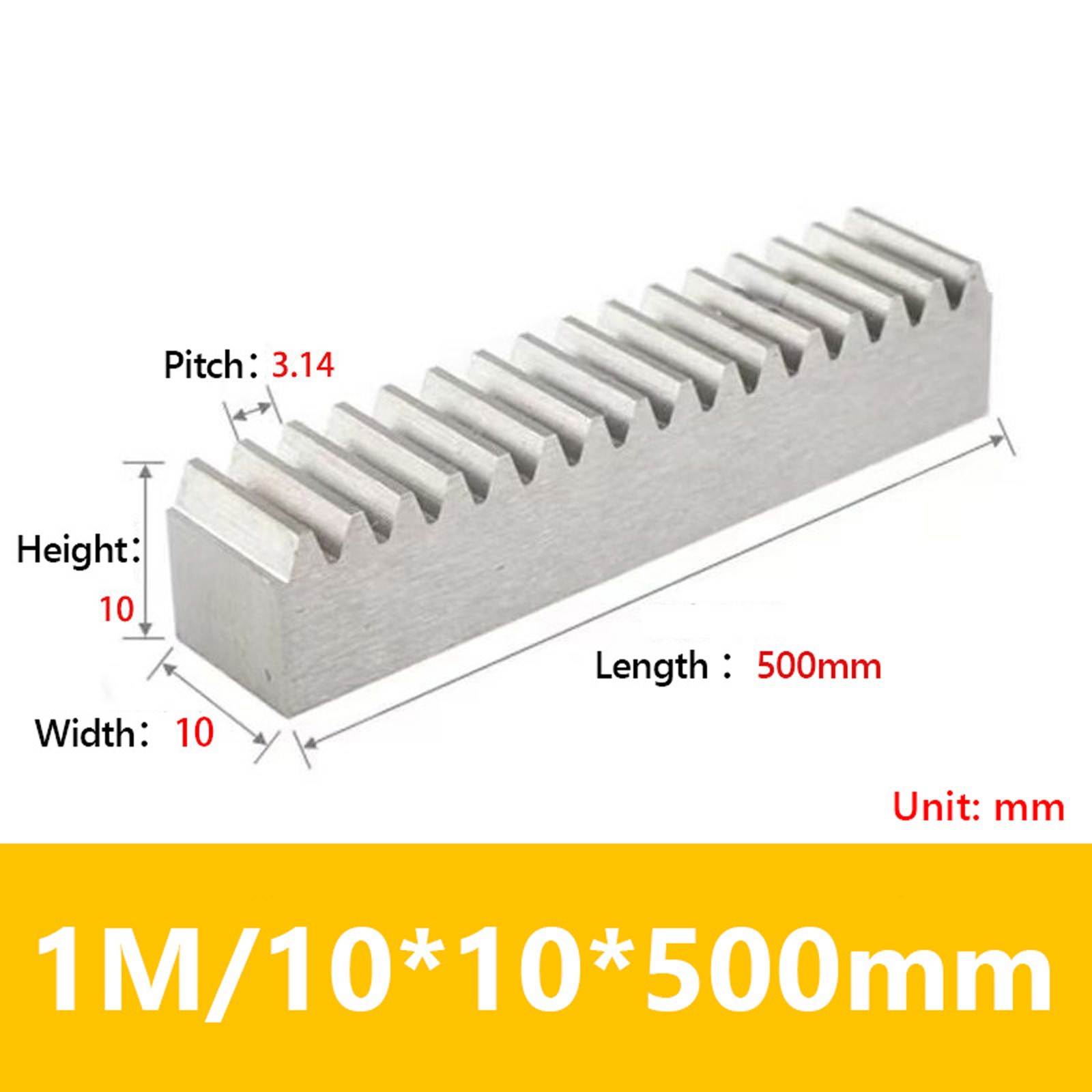Module 1-4 Steel Toothed Gear Rack Pinion CNC Plasma Router Gear Reduction Kit