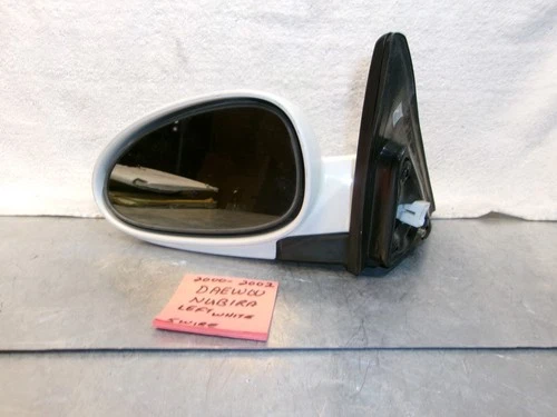 00 01 02 Daewoo Nubira Left Door Mirror OEM Power Heated White 5 Wire Plug