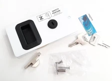 NEW Southco Flush Sliding Door Latch  Key Locking White 5.65" x 2.87"