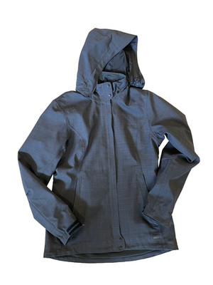 REI Co-Op E1 Elements Jacket Women's Gray Windowpane Softshell Hooded