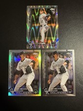 2025 Topps Chrome Update Chase Dollander RC Raywave + RC Debut Refractor + Base