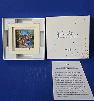 Jean Pierre Weill 3D Painting On Glass ''Ruth'' Vitreography Mini-New In Box