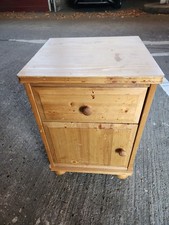 Corona Bedside Cabinet Pot Cupboard Narrow 1 Door Solid Wood Mexican Pine Wooden
