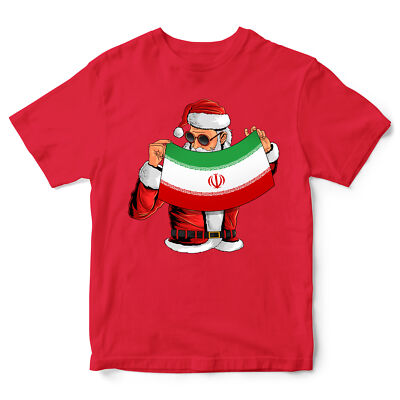 Santa Iran Flagge T-Shirt Fußball Weihnachten Pullover Tag Kinder World Supporters 2022