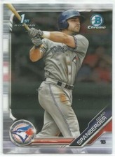 Chad Spanberger Toronto Blue Jays 2019 Bowman Baseball 1st Chrome Prospects Card