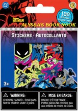 BATMAN 100 GLITTER STICKERS AUTOCOLLANTS PACK 