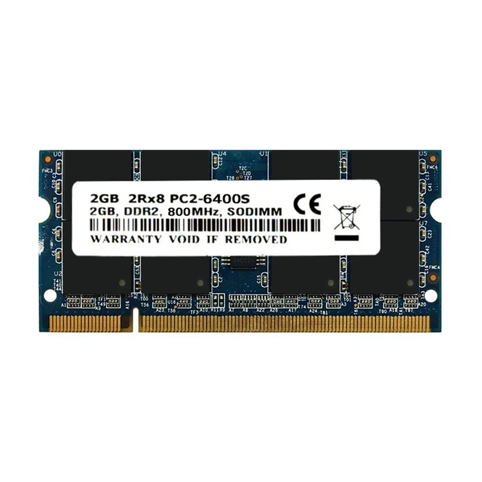 2GB 1GB DDR2 800MHz PC2-6400S 200Pin 1.8V SODIMM Azul Portátil Memoria RAM SP - Imagen 4 de 4