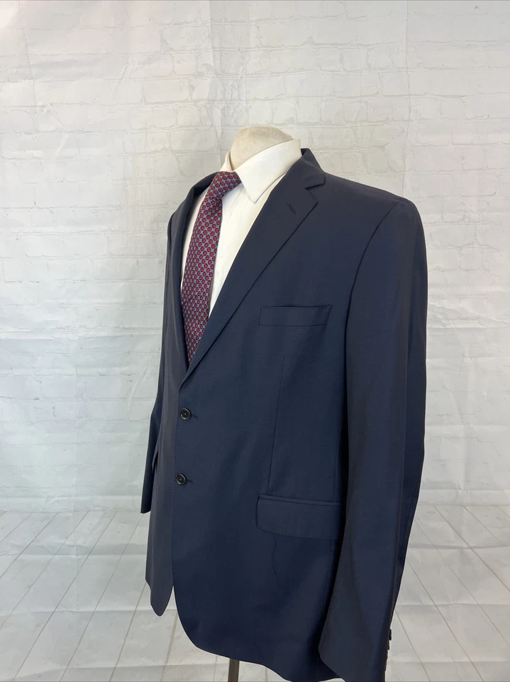 Blazer de lana lisa azul marino Etro para hombre 46L $2,195 Foto 3 de 4