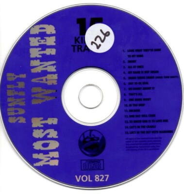 Sunfly Most Wanted 827 15 Massive Hits CDG Karaoke SMW827