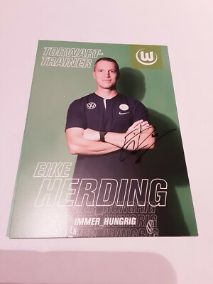 Signed postcard Eike Herding VfL Wolfsburg women New 