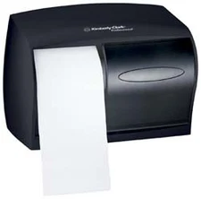Scott Coreless Double Roll Plastic Toilet Tissue Dispenser 7-5/8" Wide x 7-5/...
