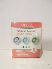 6 Pcs Paradise Emerald Facial Cleansing Brush Heads ~Sealed BRAND NEW, FREE SHIP