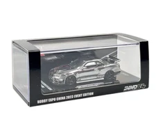 Inno64 1:64 Nissan GT-R R34 Nismo R-Tune Silver Chrome Hobby Expo CHINA 2023