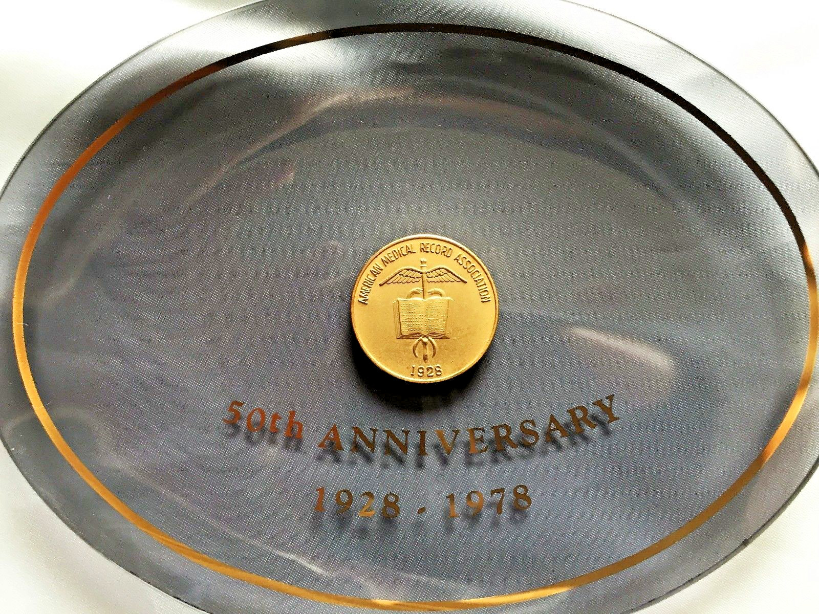 Vintage AMRA 50th Anniversary Award Plaque American Medical Record Association