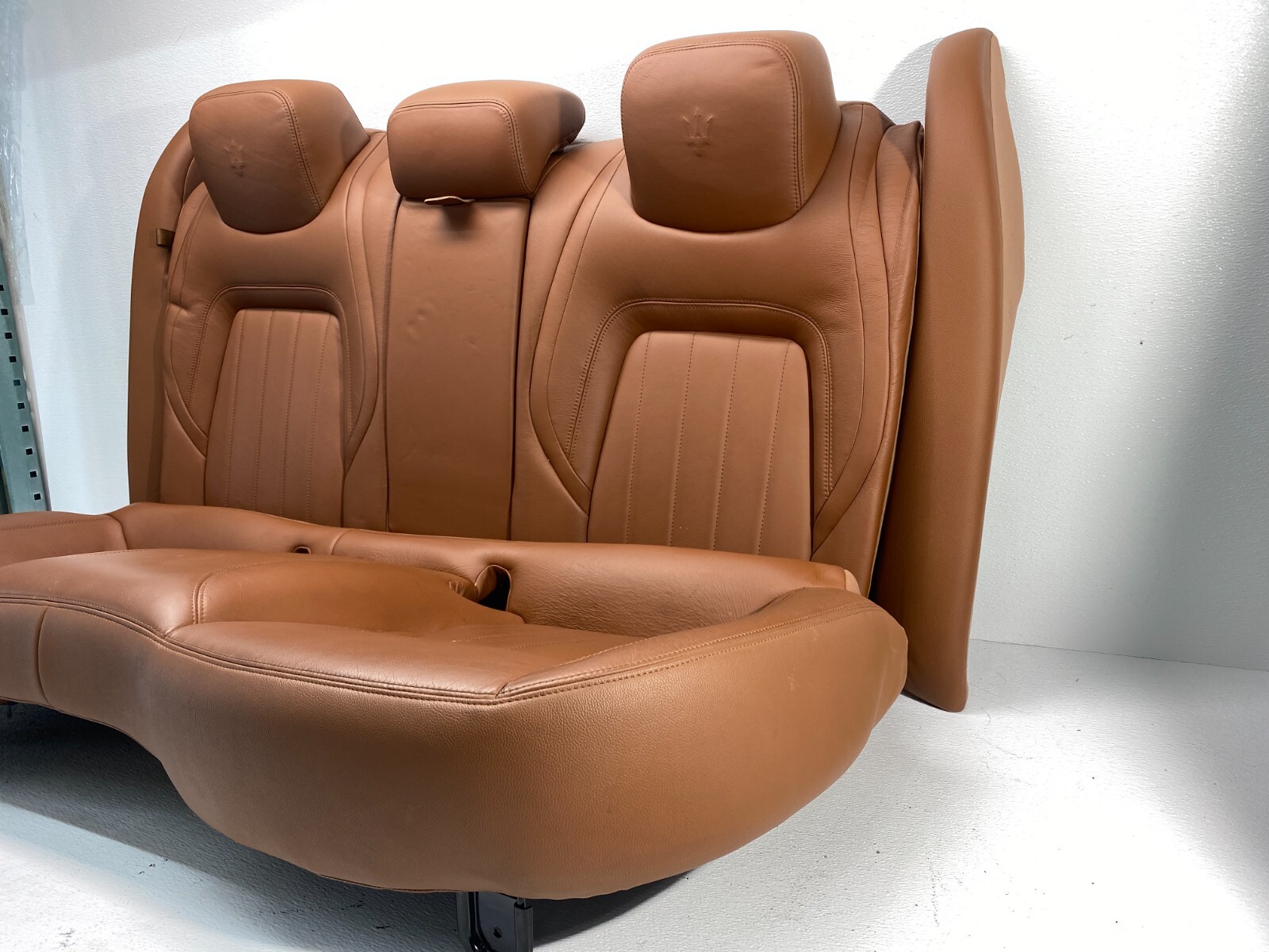 14-21 Maserati Quattroporte Complete Upper & Lower Seat Brown Leather Set OEM✅