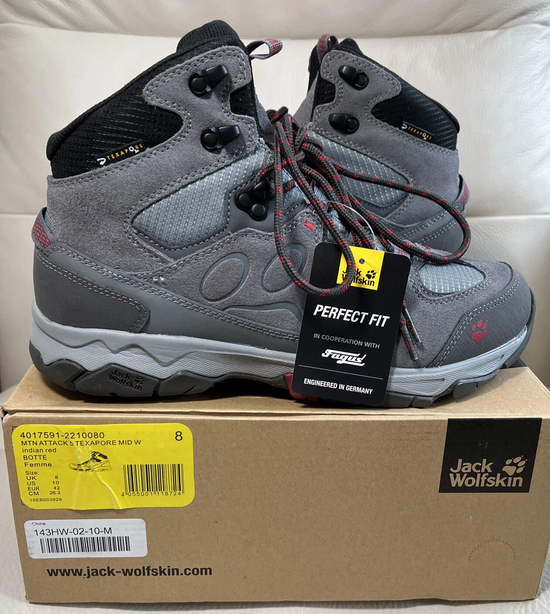 meer kraai Netelig Jack Wolfskin Mountain Attack 5 Texapore Women Size 10 Medium Hiking Shoes  Boots | eBay