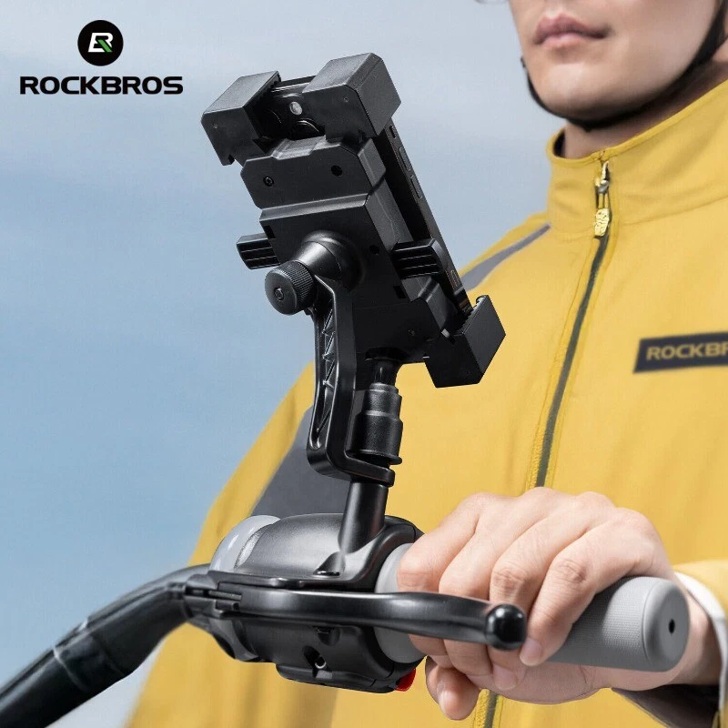 ROCKBROS Bike Phone Holder,Motorcycle Handlebar Mount Clamp for 4.5-7.2" Phone - Image 4 of 4