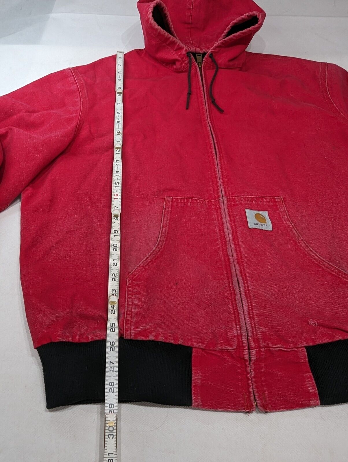 Vtg 90s Carhartt Jacket Sz XXL 2XL Tall Red Therm… - image 7