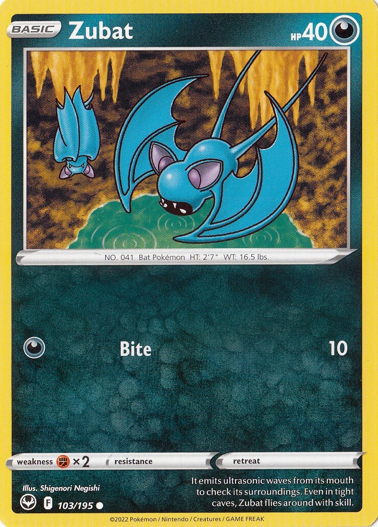 Zubat 103/195 Non-Holo Nintendo  Pokemon Trading Card TCG 