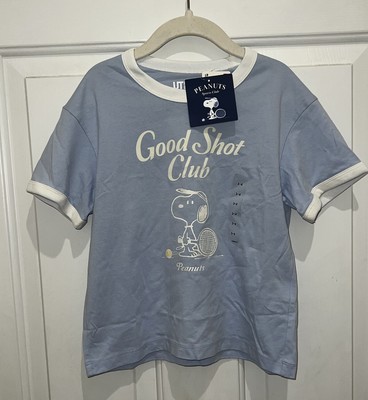 Uniqlo Peanuts Snoopy Tennis Good Shot Club Kids Graphic Tee T Shirt 3 4 Years