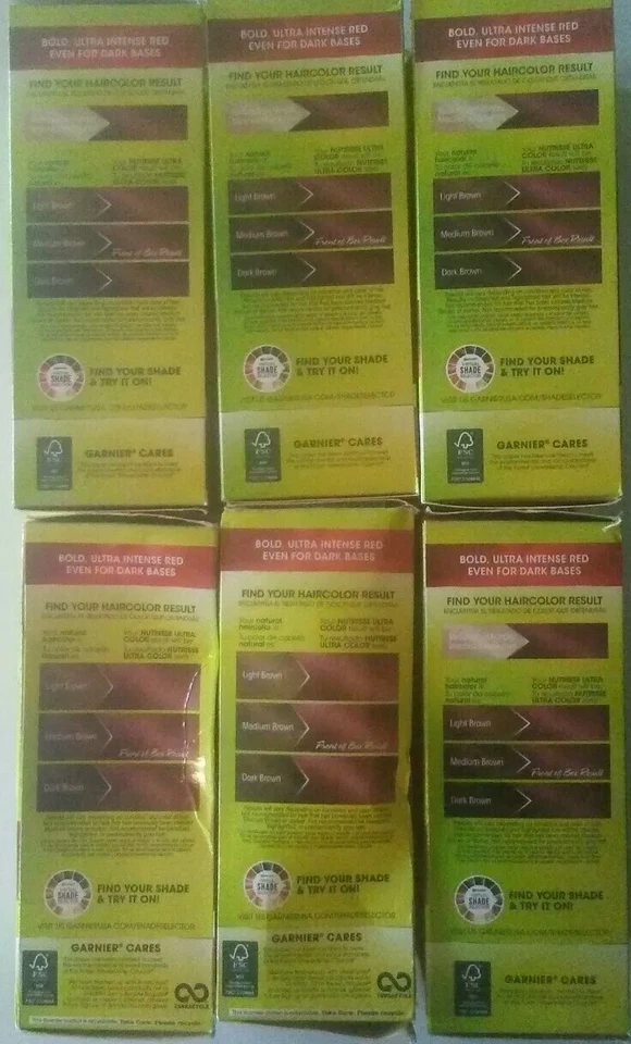 6 питательных кремов Garnier Nutrisse R3 красный гибискус - Изображение 4 из 4