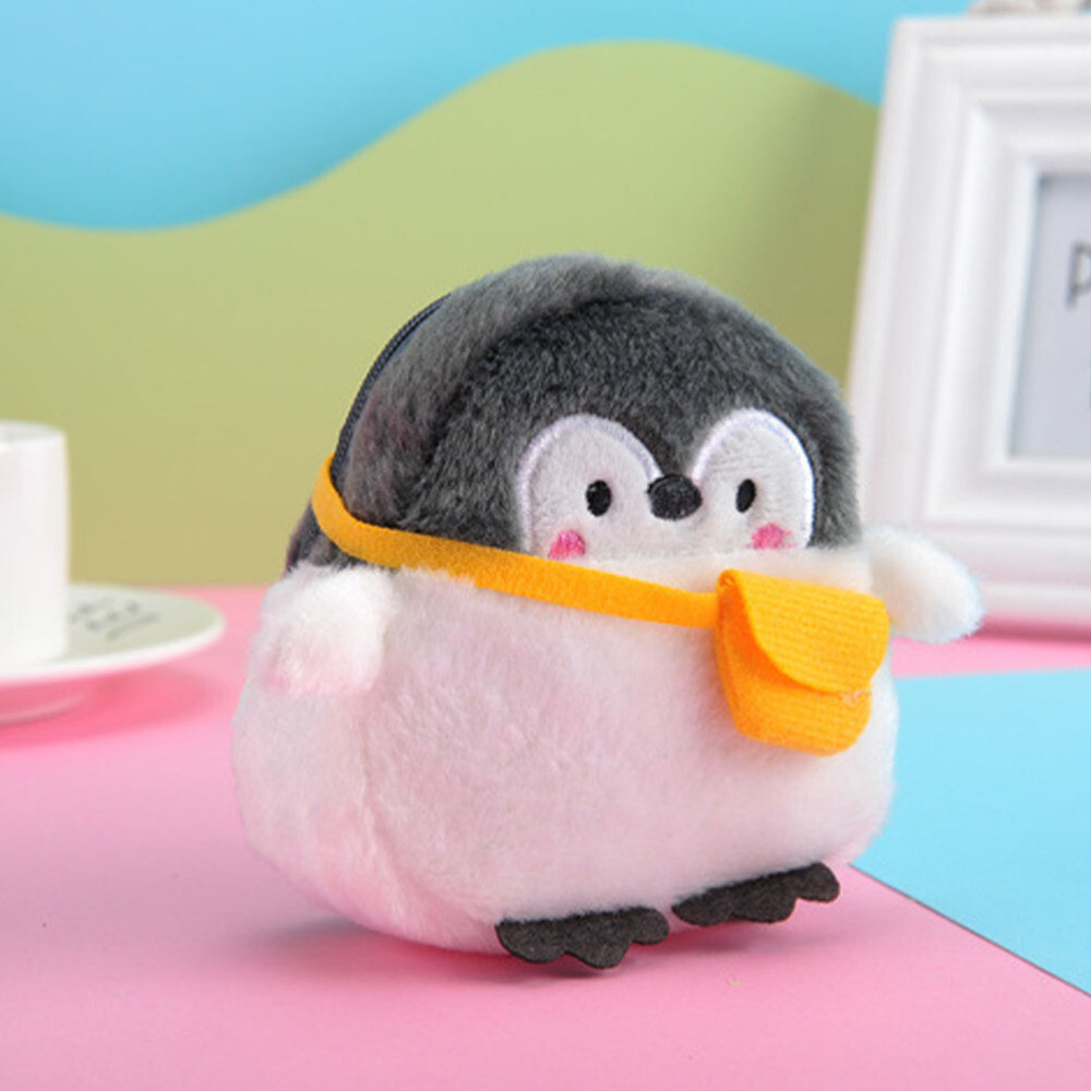 2 Pcs Coin Purse Plush Miss Small Change Pouch Lip Gloss Tube