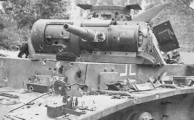 #ad #ad WWII Bamp;W Photo German Panzer PzKpfw. III Shot Up WW2 World War Two 4083 $6.99