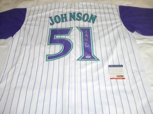 randy johnson signed jersey