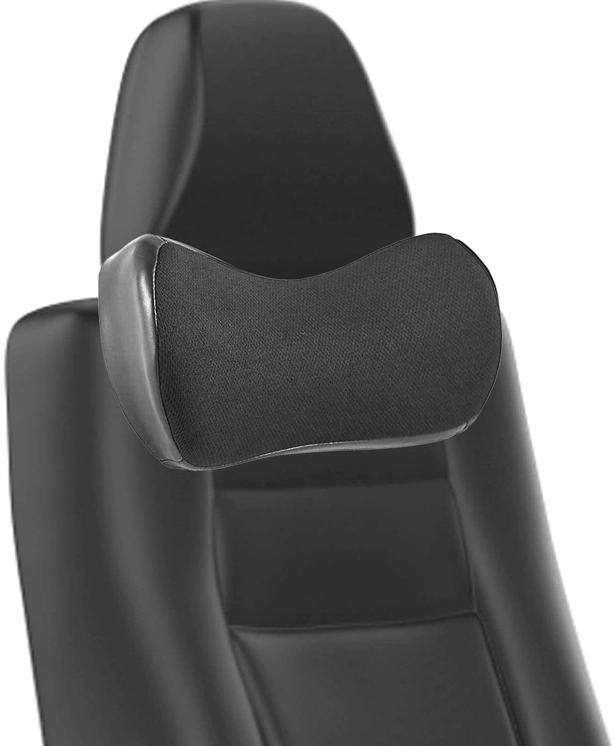 Car Seat Headrest Pad Pillow Head Neck Rest Support Cushion Memory Foam Black eBay