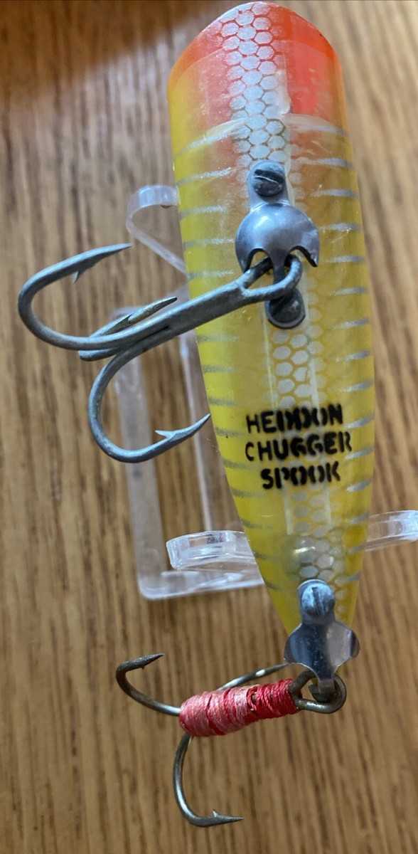 Vintage Heddon Chugger Spook Fishing Lure • #9540 XRY Yellow/Xray
