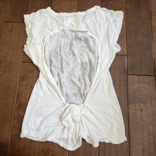 All Saint Women's Skull Design Open Back Knot Tie Blouse - Size 12 - Picture 18 of 20