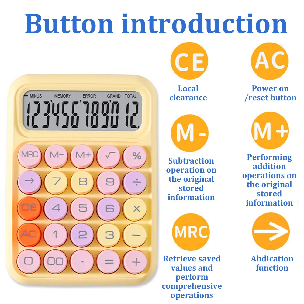 Portable Mechanical Keyboard Calculator for Office and School Use