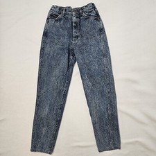 Vintage Lee Riders Stone Washed Jeans Union USA 8M 26x29 High Waist Mom Jeans