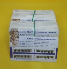 30Sets Dental Orthodontics Metal Brackets Mesh Base Standard Roth 022 345 hooks