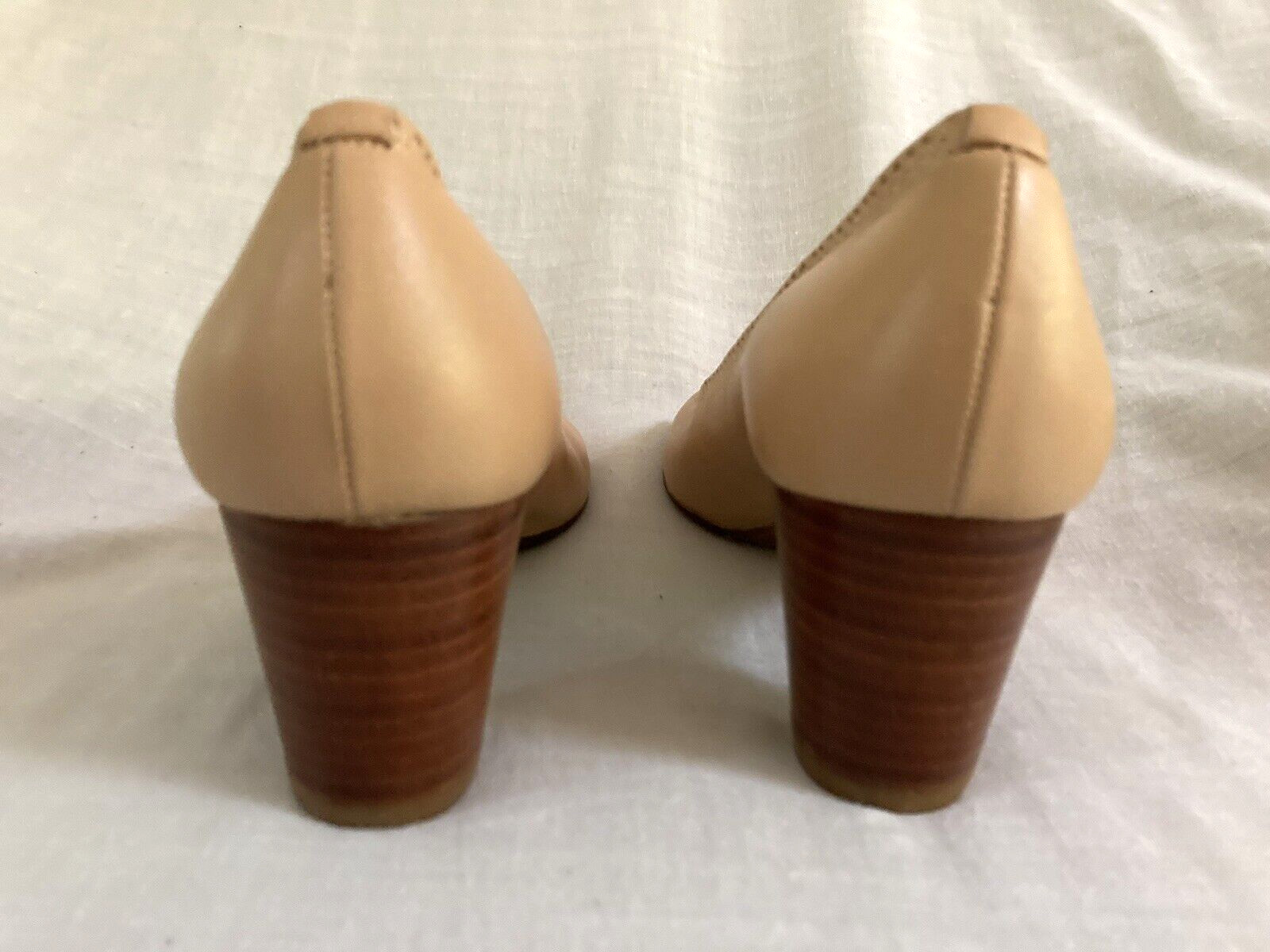 Accessoire Diffusion Open Toe Pumps, Tan Calf Ski… - image 3