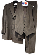 Stunning Men's Ermenegildo Zegna Soft 3 Piece 100 Wool Suit US Sz 42 2,995