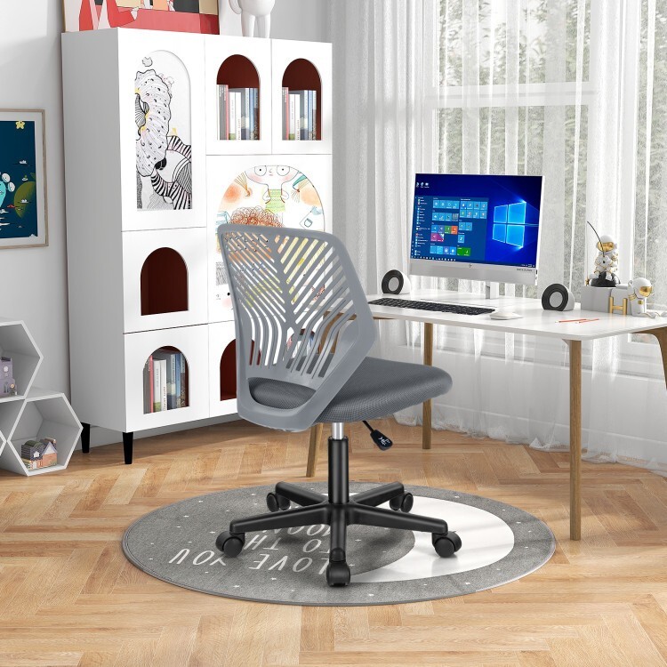 Maxmass Kids Desk Chair, Height Adjustable Children Computer Chair With Lumbar Support, Armrests, Smooth Casters, Ergonomic Swivel Mesh Chairs For