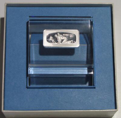 Franklin Mint 1974 Father's Day Sterling Silver Ingot in Lucite