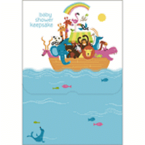 Whimsical Ark, Noah's Ark party supplies, plates, napkins, invitations, keepsake - Picture 5 of 6