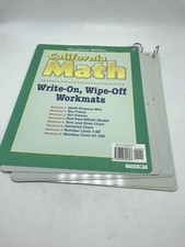 Houghton Mifflin California Math Wipe On Wipe Off Work Mats 8 Mats Level 1