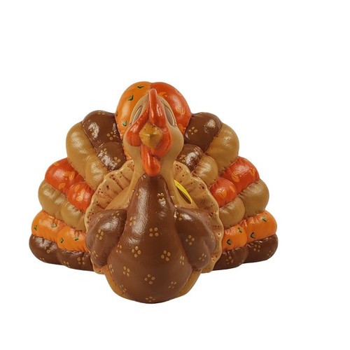 Vintage Ceramic Turkey Thanksgiving Decoration Hand Made OOAK c1970s - Foto 1 di 5