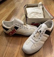 Vintage 70s Pony Football Shoes Challenger Softball White Cleats 9 1/2 9.5