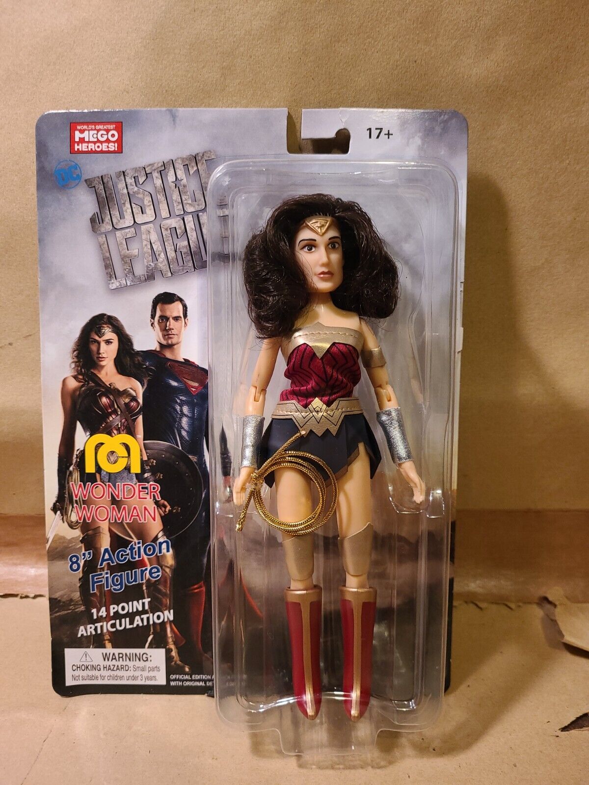 DC JUSTICE LEAGUE WONDER WOMAN MEGO Heros. 8 inch figure. New Sealed. Retro