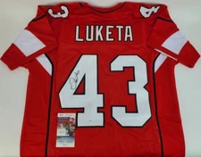 JESSE LUKETA SIGNED  CUSTOM PRO STYLE XL  AZ CARDINALS JERSEY, JSA COA #TT57488