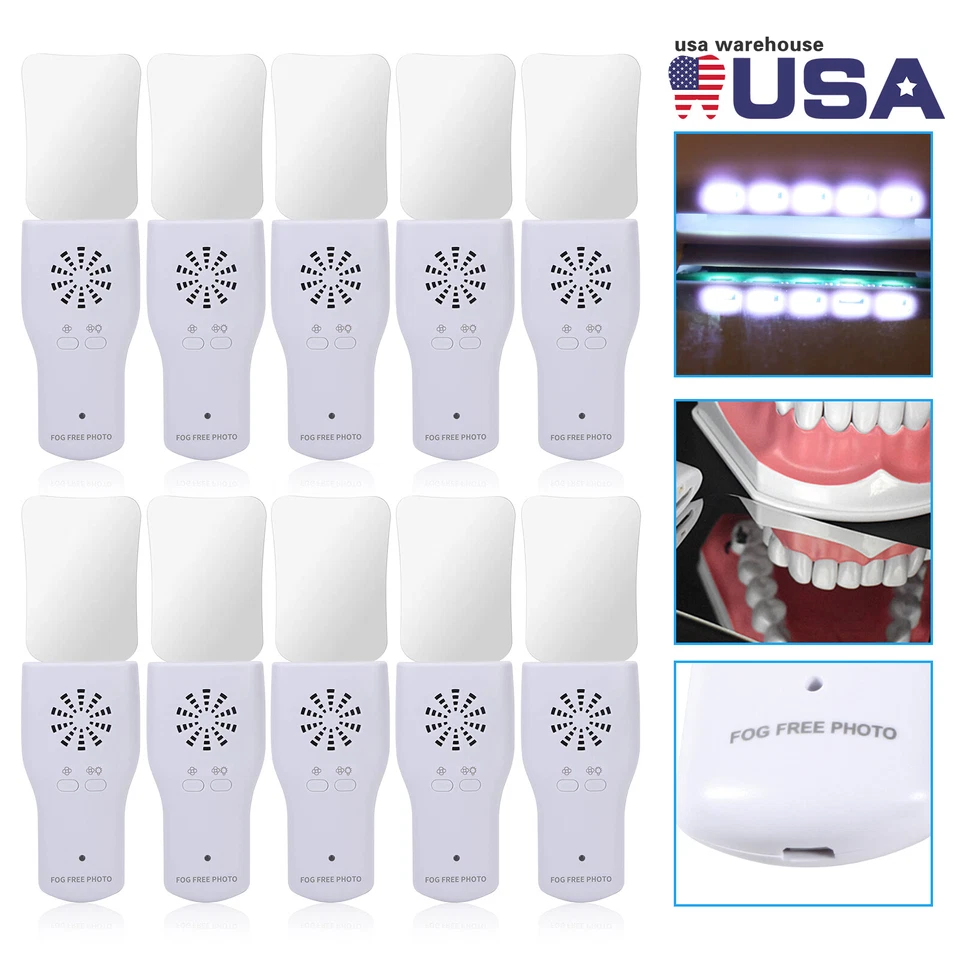 1-10 Dental Occlusal Mirror Fog Free LED Intra Oral Photo Mirror Reflector - Image 2 of 4