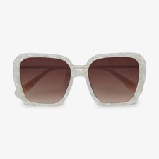 Free People x Lele Sadoughi Mother of Pearl Athens Oversized Sunglasses NWT